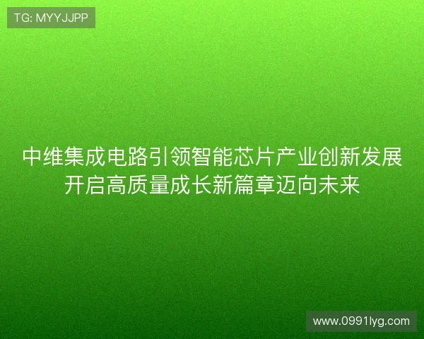 中维集成电路引领智能芯片产业创新发展开启高质量成长新篇章迈向未来 中维集成电路引领智能芯片产业创新发展开启高质量成长新篇章迈向未来